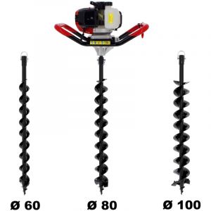 Tari&egrave;re thermique SEMI-PROFESSIONNELLE 62 cm3 + lot de 3 m&egrave;ches (60, 80 et 100 mm)