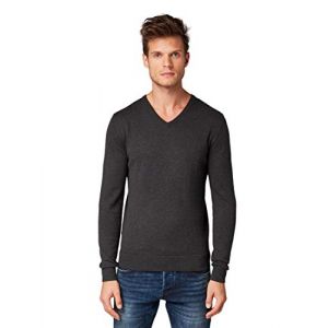 Tom Tailor Pull Simple Tricoté XXL Black Grey Melange