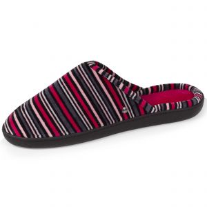 Isotoner Chaussons Mules femme ray&eacute;e Multicolore - Couleur Multicolore - Taille 37