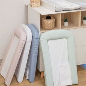 Domiva Matelas a langer avec 2 éponges amovibles Lilas 42 70 cm