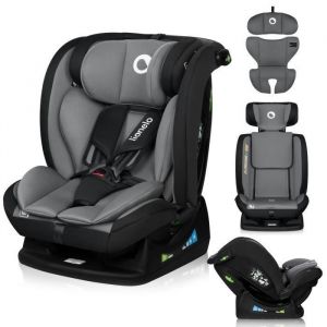 LIONELO IZZY I-SIZE Siège Auto Bébé 40 à 150 cm, Universel Face et Dos à la Route, Appui-tête Renforcé, 13 degrés de Réglage de l'Appui-tête, Dossier Réglable, R129 i-Size (Grey)