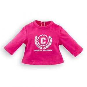 Corolle Ma - T-Shirt Fuschia Academy, vêtement, pour poupée Ma, 36cm, dès 3 Ans, 9000212880