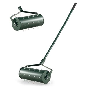 Coast Lawn Aerator Manual 44 x 128 cm - Green - Rouleau à gazon avec clous et poignée