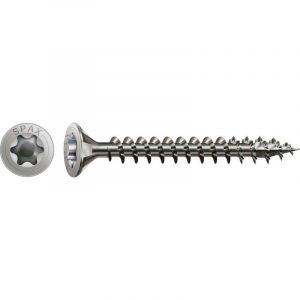 Spax Vis acier inoxydable, 4,5x45 mm, 200 unit&eacute;s, Filetage total, T&ecirc;te frais&eacute;e, T-STAR plus T20, 4CUT, Acier inoxydable inoxydable A2 - 1197000450453