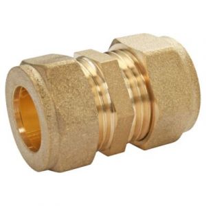 Somatherm Raccord égal bicône en laiton pour tube cuivre 16mm