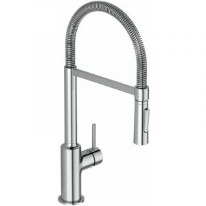 Ideal Standard Robinet cuisine semi-pro Ceralook chrome, sans microfibre, Avec nettoyant