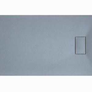 Receveur de douc smc en fibre de verre effet pierre avec bonde inclus h 2,6 cm 70 x 120 Gris