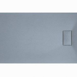 Image de Receveur de douc smc en fibre de verre effet pierre avec bonde inclus h 2,6 cm 70 x 120 Gris