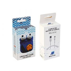 Pack &eacute;tui Airpods Crochet Hillary + c&acirc;ble de donn&eacute;es USB-Lightning MFI