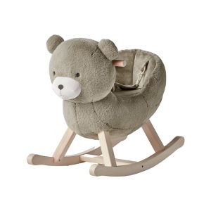 Noukie's Animal &agrave; bascule en fausse fourrure Orso l'ours kaki - Vert