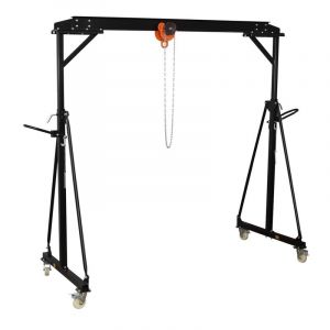 Sicoba Grue Portique mobile 1T + Chariot Porte Palan 1T 2,5m 4mm