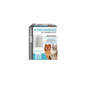 Hamiform Distributeur Chat recharges au charbon actif – x8