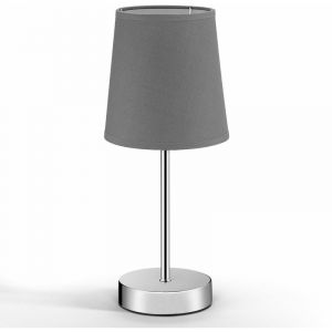 Image de Monzana Lampe de table Lampe de chevet avec abat-jour anthracite Lampe table bureau Moderne 15W Maison Déco intérieur hauteur 32 cm