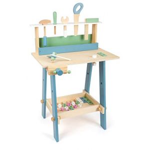 Legler 11375 Établi Nordique en Bois, Jeu de rôle avec Accessoires en Couleurs clairs, à partir de 3 Ans Jouets, Multicolore