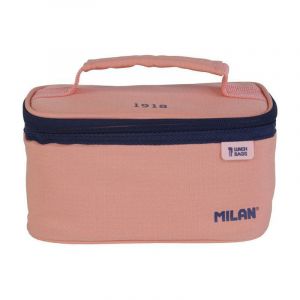 Petit Sac Alimentaire Isotherme Avec 1 Contenant (1,5L) Série 1918, Rose Milan.