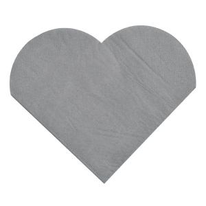 20 serviettes de table coeur (31,7 x 31,7 cm)