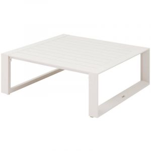 Hesperide Table basse de jardin carrée "Allure" avoine 97 x 97 x 37cm en aluminium