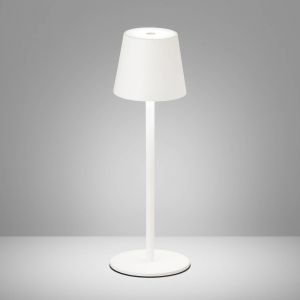 FH Lighting Lampe &agrave; poser LED Tropea batterie, blanc sable