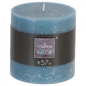 Image de Bougie Ronde "Rustic" 10cm Bleu Prix