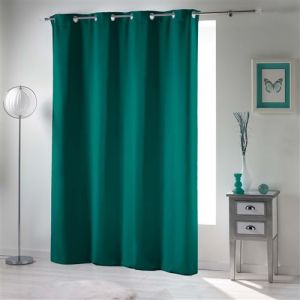 Rideaux occultant a oeillets 135 x 240 cm uni Emeraude