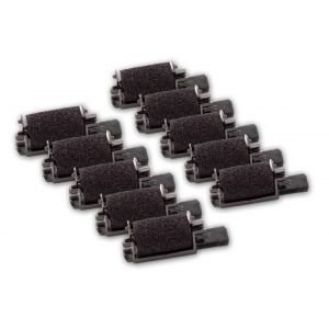 Vhbw 10x Rouleaux d'encre noir compatible avec Canon MP 120 LTS, MP 120 LTX, MP 120 MG calculatrice de poche, caisse enregistreuse