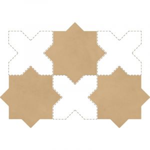 KASBAH STAR FAWN - Carrelage étoile à tacos 16,8x16,8 cm