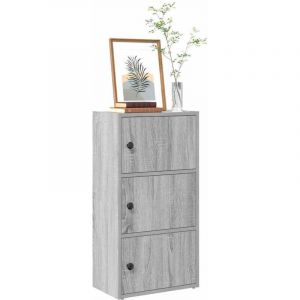 VidaXL Biblioth&egrave;que sonoma gris 40x24x77 cm bois d'ing&eacute;nierie