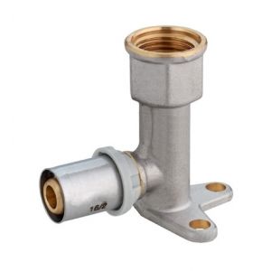 Arcanaute Raccord multicouche à sertir TH - Coude allongé Femelle 1/2"" (15/21) - Ø20x2,0