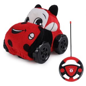 Image de Mgm Baby Challenge - Voiture Peluche - Mon Premier Véhicule - 051040 - Voiture Télécommandée - Rouge - Lavable en Machine - 1/24 - Piles Non Incluses - Tissu et Plastique - À Partir de 18 Mois