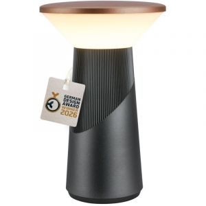 BRILONER - Pilia lampe de table sans fil, variateur tactile progressif, ip44, usb-c, lampe de chevet sans fil, salon &agrave; poser, German Design Award 2026, 15x24 cm, anthracite bronze m&eacute;tallique