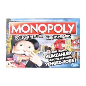 Jeu de Société Monopoly pour Mauvais Perdants en Allemand Hasbro Multicolore