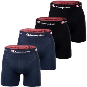 Champion Core x4 Boxeur Ajust, Bleu Marine & Noir, XXL (Lot de 4) Homme
