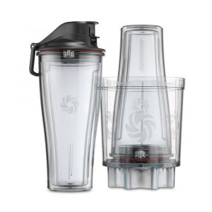 Vitamix Lot de deux cups 600 ml avec adaptateur pour Blenders Explorian