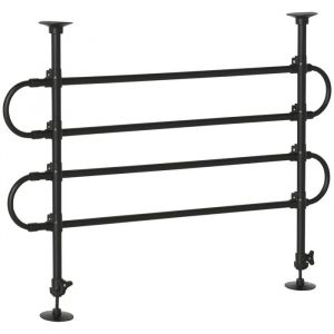 Pawhut Grille de séparation pour chien - réglable largeur: 87-135 cm hauteur: 60-105 cm - usage universel - en acier - noir