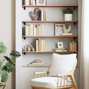 VidaXL Étagère murale 100x20x1,5 cm bois massif de hêtre