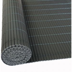 Brise vue de jardin balcon résistant en pvc Gris / 0,80 x 3 m