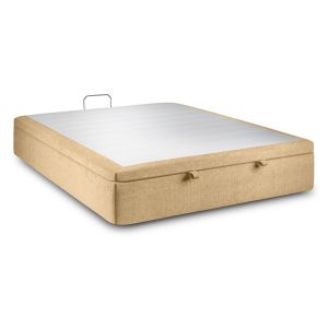 Sommier Coffre Tissu Jaune 180x200 H39cm