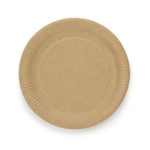 Assiettes en kraft ∅18 cm - Lot de 50