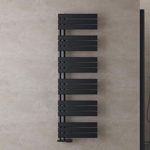 Sogood Radiateur de Salle de Bain S&egrave;che-Serviette 159x50cm Radiateur &agrave; Eau Chaude ou &Eacute;lectrique Gris Noir S&egrave;che-Serviettes Design