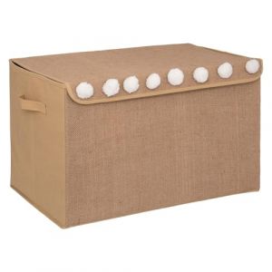 WELL HOME - Malle en jute pour enfants avec pompons