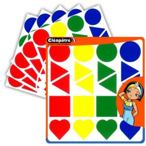 Cleopatre Gommettes g&eacute;antes - Formes g&eacute;om&eacute;triques - Multicolore - 120 pcs