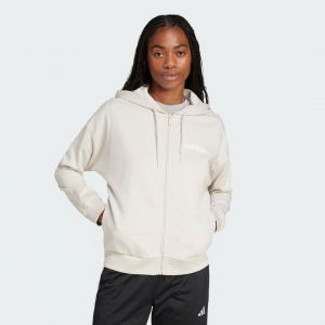 Adidas Veste &agrave; capuche enti&egrave;rement zipp&eacute;e French terry Essentials Linear (Grandes tailles)