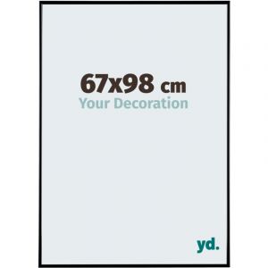 Your Decoration - 67x98 cm - Cadre Photo en Plastique Avec Verre acrylique - Anti-Reflet - Excellente Qualité - Noir Brillant - Cadre Decoration