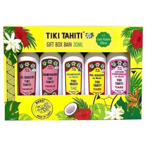 Tiki Coffret Cadeau Monoi Bain Tahiti 5 x 30 ml