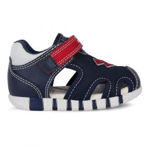 Geox Bébé garçon B Sandal Iupidoo Boy, Bleu Marine/Rouge, 24 EU