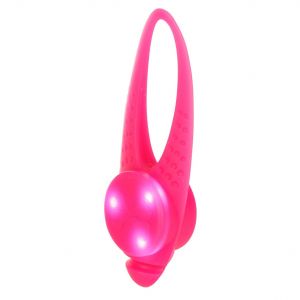 KERBL CANE RIFLETTORE MAXI SAFE CON LED IN SILICONE 8X3 CM ROSSO