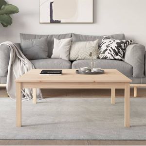 VidaXL Table basse 100x100x40 cm Bois massif de pin