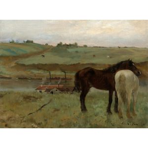 Image de Grafika Puzzle Edgar Degas : Chevaux dans un Pr&eacute;, 1871