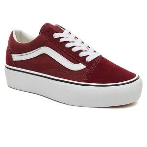 Vans Chaussures Platform Old Skool (port Royale/true White) Femme Rouge, Taille 43