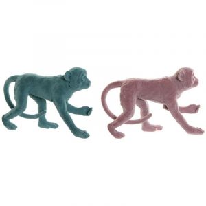 Figurine décorative singe tropical en résine et flocage DKD Home Decor